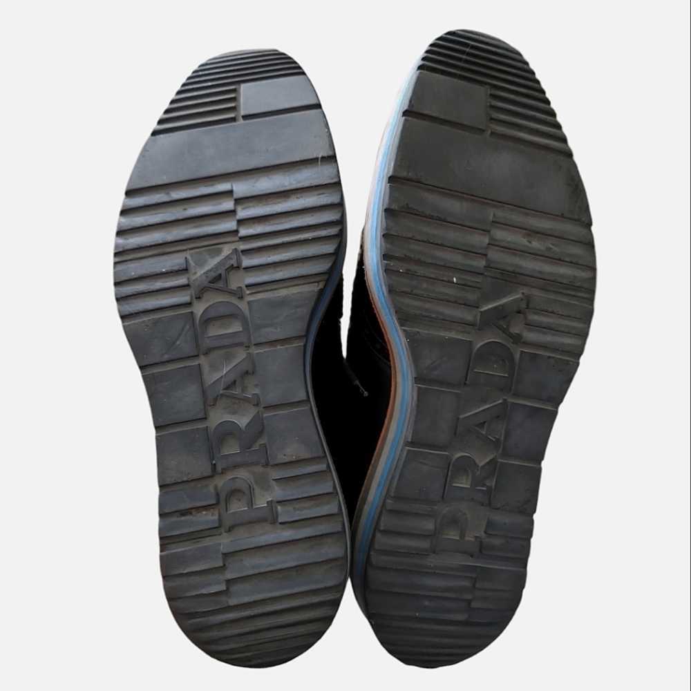 Prada Black Classic Leather Lace Up Laced Formal Shoes Derby - Picture 5 of 16